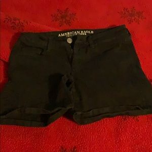 black jean shorts from american eagle outfitters